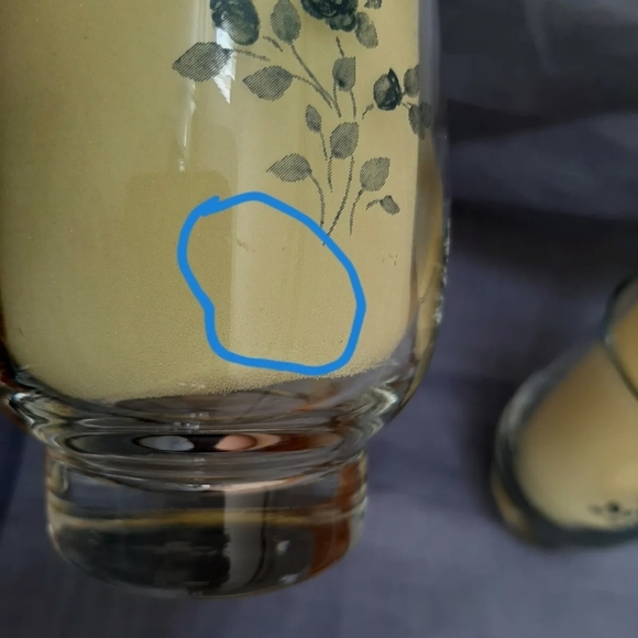 Pfaltzgraff Poetry Blue Rose Pattern drinking glasses set of 2 TUMBLERS - Picture 11 of 15